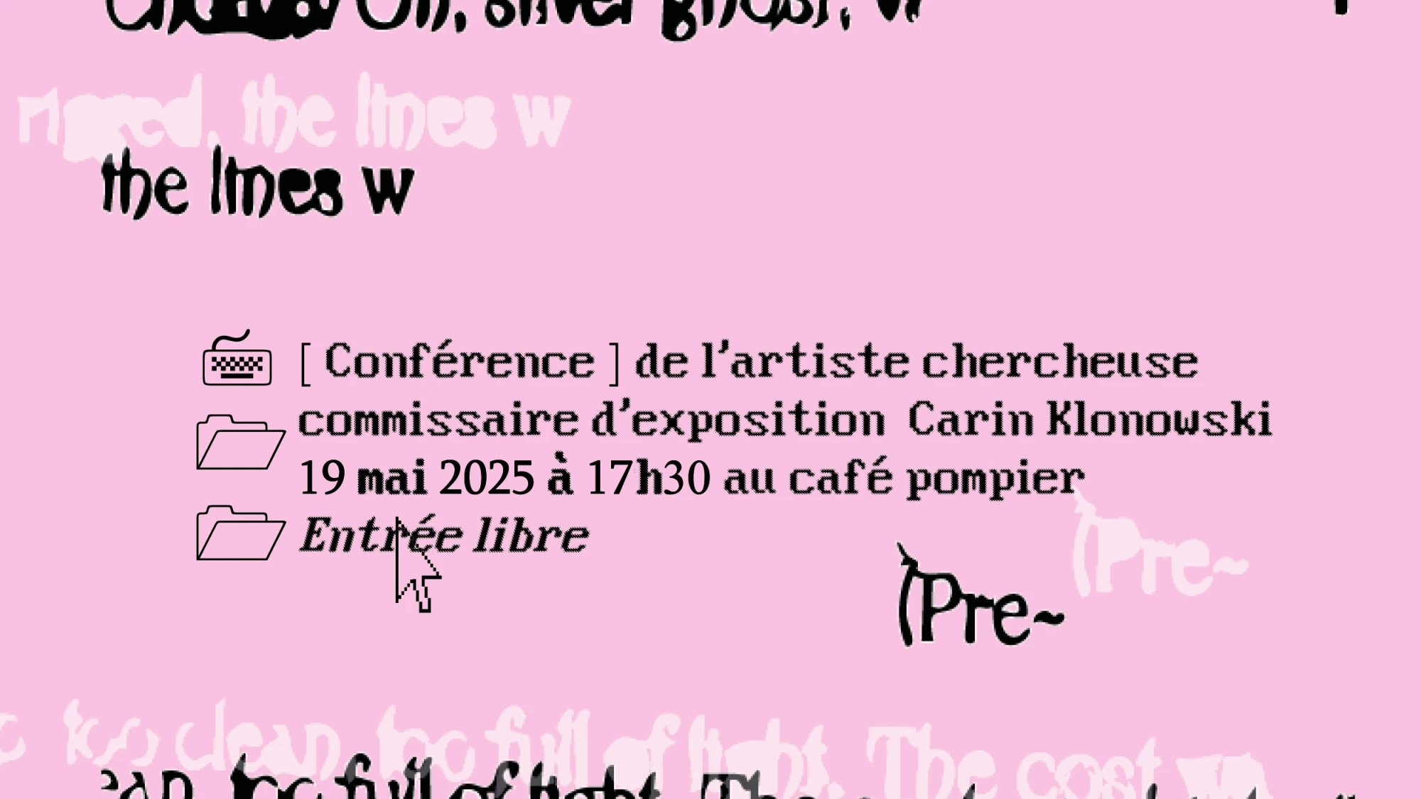 Visuel :&nbsp;@loupeack&nbsp;&eacute;tudiante ebabx, d'apr&egrave;s une prise de vue de l'exposition Blackscreen_issues_Sleeping_Displays_ Carin Klonowski