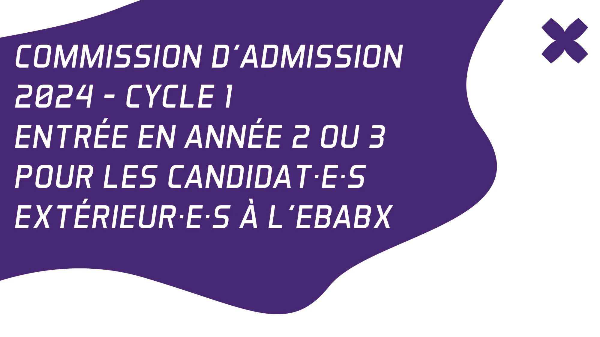 Commission d'admission cycle 1 - entretien ebabx