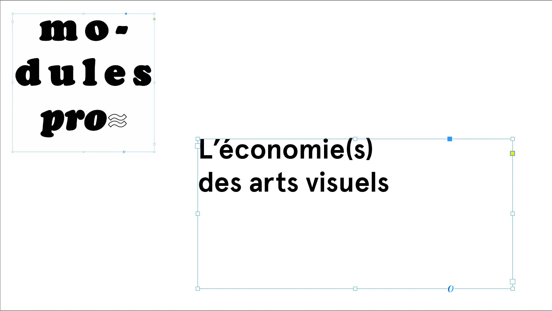 Module pro 2 &ndash; L&rsquo;&eacute;conomie(s) des arts visuels