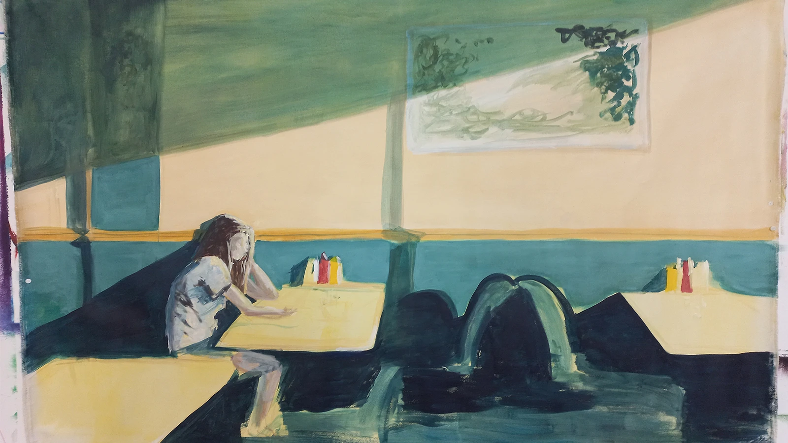 Severine D&rsquo;Orgeval,  Le Grand Bain,  peinture grand format,  2021 -2022