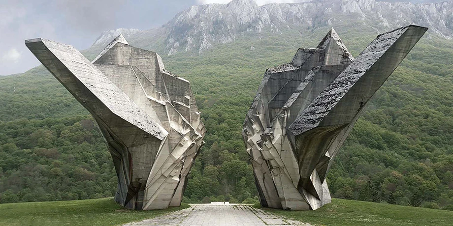 Battle of Sutjeska Memorial Monument Complex in the Valley of Heroes Tjenti&scaron;te, Republic of Srpska, Bosnia and Hercegovina