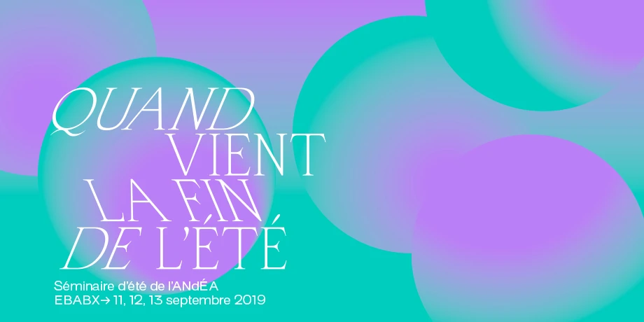 S&eacute;minaire d'&eacute;t&eacute; ANdEA