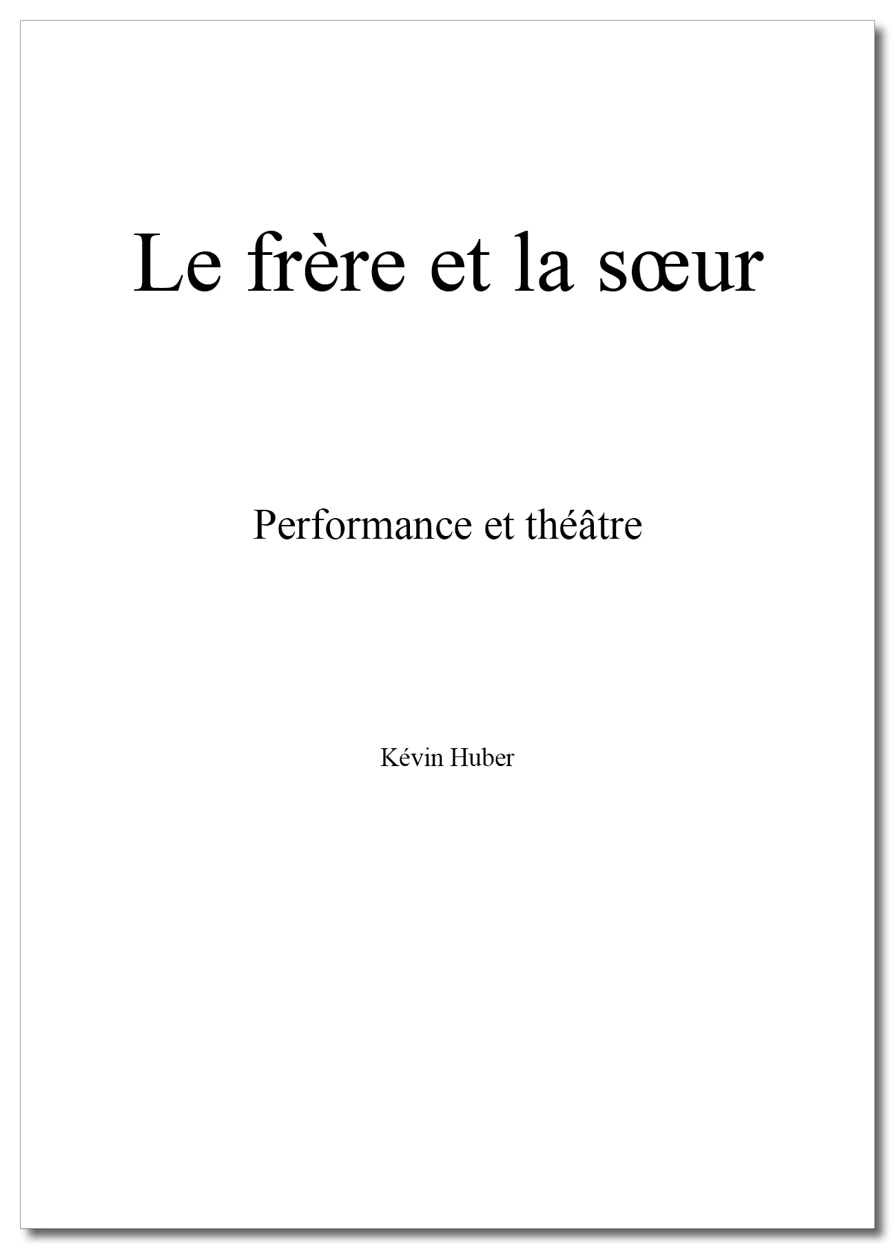 M&eacute;moire Kevin Huber