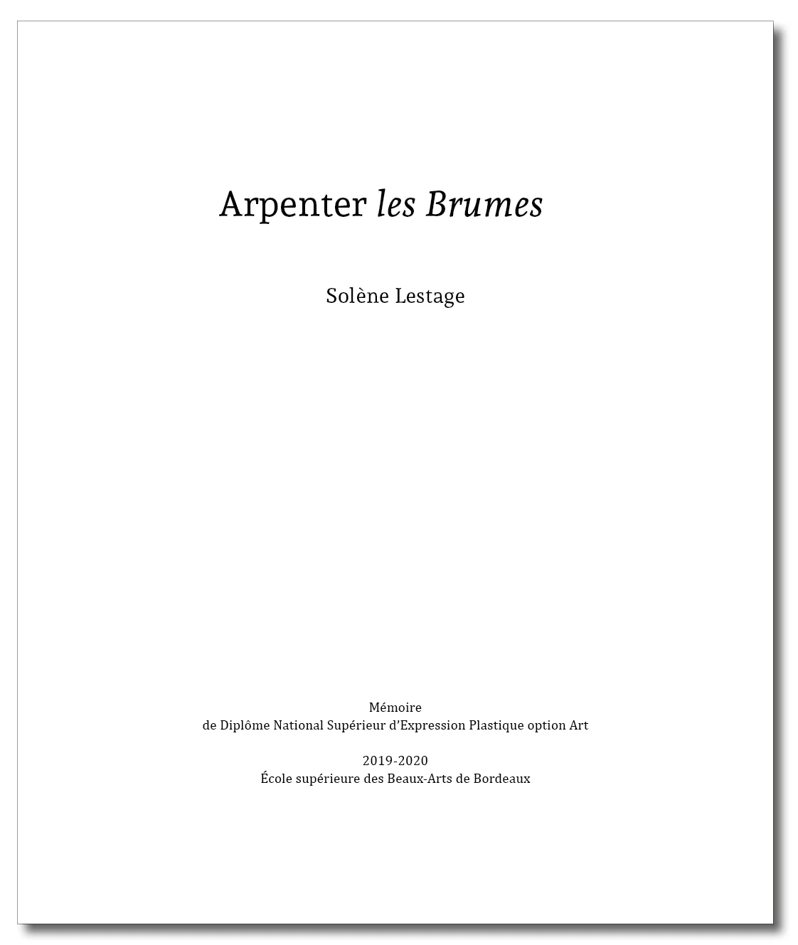 M&eacute;moire Sol&egrave;ne Lestage