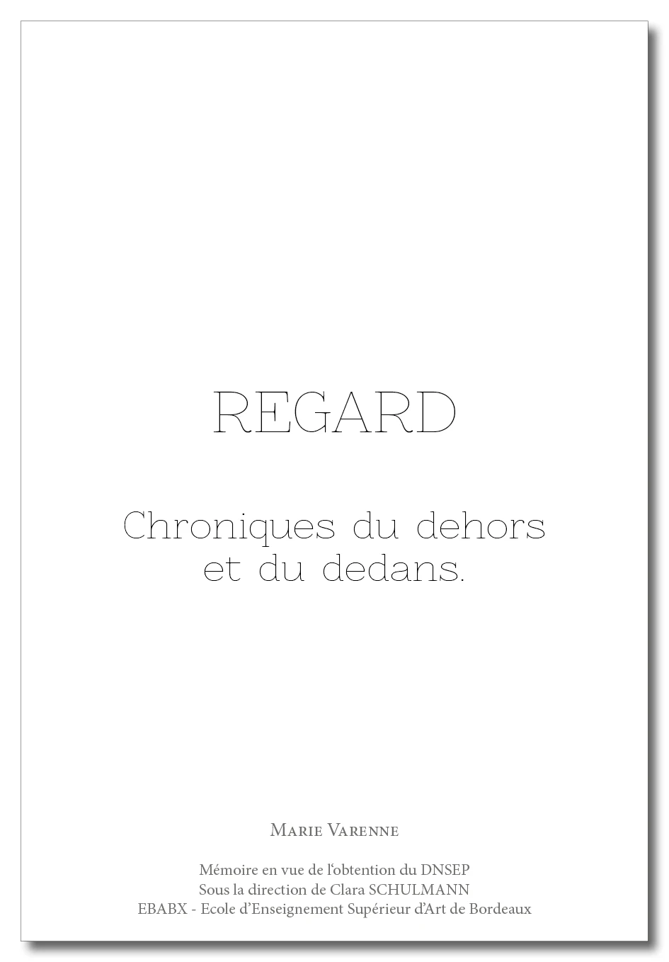 M&eacute;moire Marie Varenne